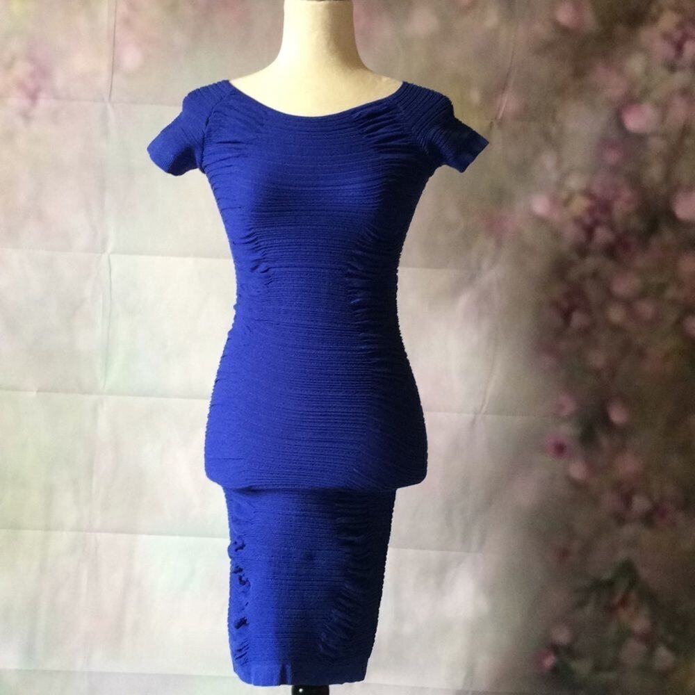 Size 1 blue skin tight dress body con